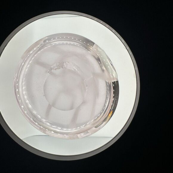 Vase Margie’s Garden Hand Blown Glass Sculpted  Flower Vase Pink &  White - Picture 10 of 10